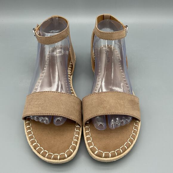 NEW Style & Co Women’s Peggyy Ankle Strap Espadrille Flat Sandal Taupe Size 9.5M - Picture 3 of 10